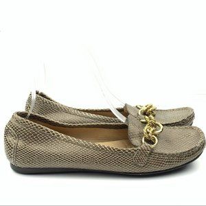Stuart Weitzman fuelchain Loafers sz 8 root beer